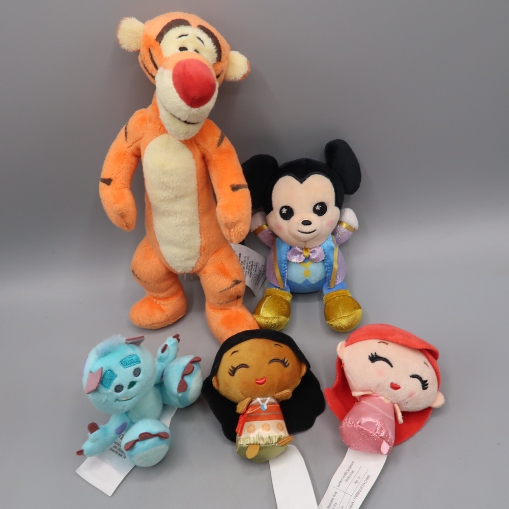 Disney Parks Small Plush Variety Lot Tigger Monster Sully Moana Mickey Ariel